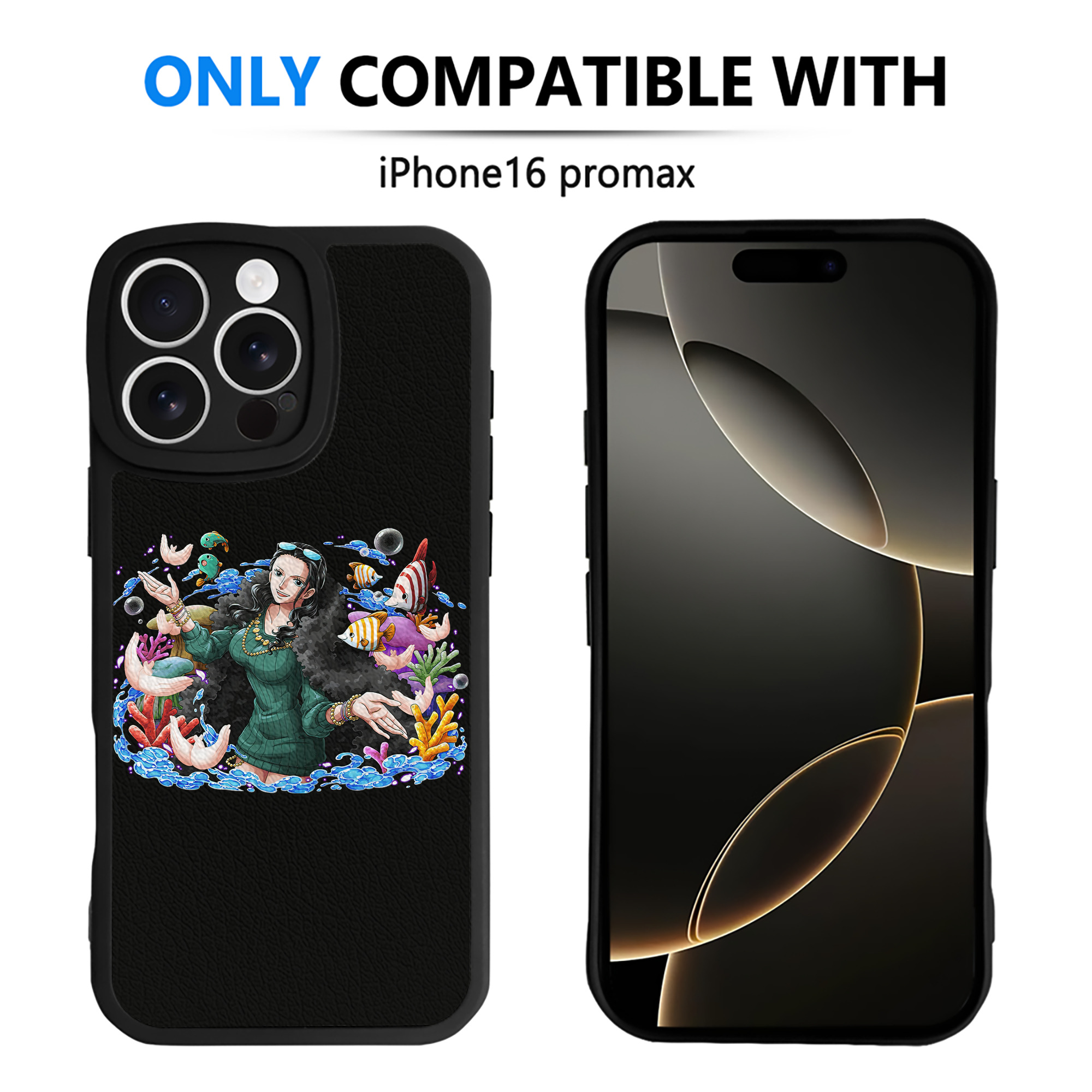 （画像用） ワンピース ニコ・ロビン ONE PIECE Nico Robin 【iPhone 16シリーズ対応】シリコンスマホケース（レザー調） 材質：シリコン